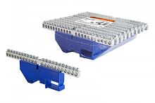 Шина N нулевая с изолятором на DIN-рейку 6x9мм стойка бол. 22 групп никелированная TDM | код SQ0801-0332 | TDM