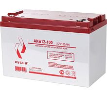 Аккумуляторная батарея Рубин 12V 100Ah AGM (30.5kg) | код РЭ-АКБ12100 | РУБИН