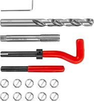 TRIS12175 Набор для восстановления резьбы M12x1.75, 15 предметов | код TRIS12175 | Thorvik