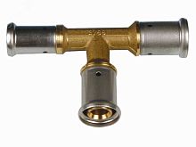 Тройник пресс 20х20х16 переходной, латунь | код 11P-202016 | Henco