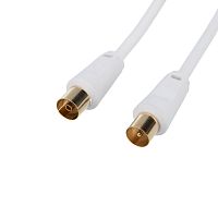 Шнур ТВ гнездо - ТВ штекер, длина 5 метров, белый REXANT | код 18-0005 | REXANT