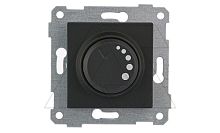 Rita - Светорегулятор (RL) с подсветкой, поворотный, 600 Вт, черный мат | код 2200-440-0284 | Mutlusan