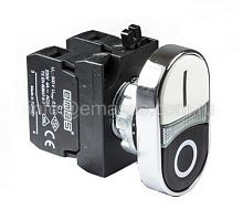 CM102K20HB Кнопка сдвоенная черно-белая (1НО+1НЗ) (CM) | код CM102K20HB | EMAS