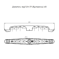 Держатель труб для прямого монтажа двусторонний на 8 мест белый d16 (25шт/150шт уп/кор) | код PR13.03288 | Промрукав