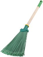 Веник пластиковый с деревянной ручкой 240х660 мм | код 68075 | FIT