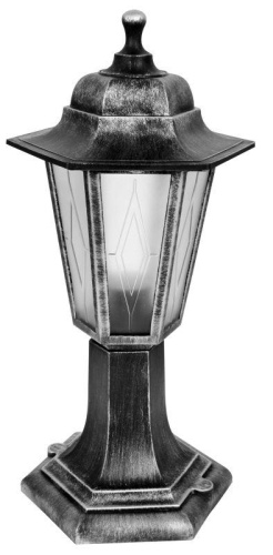 Светильник садово-парковый PP4104 C42 НТУ 06-60-001 У1 "Оскар1" 6-гран. пласт. +пласт. черн. серебро Camelion 13844