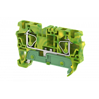 Клемма заземления пружинная 4 мм2, на 2 подключения, SGQ4 | код 2103070000 | Elmex
