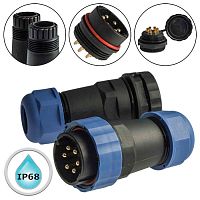 Разъём герметичный SZC28 6P-F-M, 6 контактов | код 106685 | SZC
