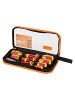 Набор диэлектрических отверток №2, тканевый пенал, 7 предметов, 1000 В, «ПрофиЭлектрик» TDM | код SQ1017-1202 | TDM