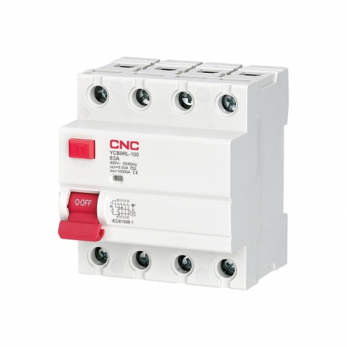 УЗО YCB9RL-100 63А 3P+N 10кА 100мА Type S AC (электромеханич.) | код A033736 | CNC УЗО YCB9RL-100 63А 3P+N 10кА 100мА Type S AC (электромеханич.) | код A033736 | CNC