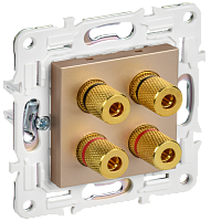 SKANDY Аудиорозетка 4-мест. SK-A01Sa песоч. IEK | код SK-S40-K98 | IEK