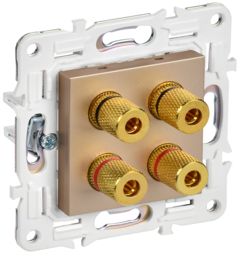 SKANDY Аудиорозетка 4-мест. SK-A01Sa песоч. IEK | код SK-S40-K98 | IEK
