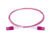 Шнур оптический HD, OM4, 2?50/125, дуплекс LC - дуплекс LC, UNIBOOT PUSH-PULL, 1 м | код 41B-40-LC-LC-01 | Eurolan