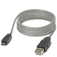 Соединительный кабель CAB-USB A/MICRO USB B/2,0M | код 2701626 | PHOENIX CONTACT