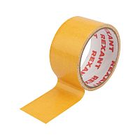 Двухсторонний скотч REXANT, тканевая основа 48 мм, ролик 5 м | код 09-6348 | REXANT