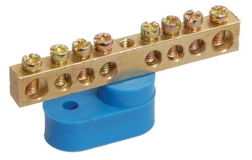 Шина N "ноль" на одном угловом изоляторе ШНИ-6х9-8-У1-С | код YNN10-69-8C1-K07 | IEK