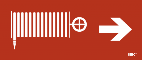 Этикетка самокл. 330х140мм Пож. кран/стр. направо IEK | код LPC10-1-33-14-PKNAPR | IEK