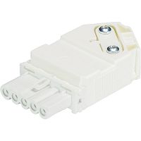 Розеточный разъем на кабель диам. 6 - 11,5 мм, 5 полюсов, винтовая фиксация, номинальное напряжение: 250/400V, номинальный ток: 16A, цвет: белый, серия gesis GST15i5 | код 91.951.3053.0 | Wieland