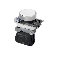 Кнопка плоская белая, 1NO, IP65, металл MTB4-BA11 | код 137115 | MEYERTEC