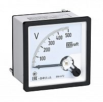 Вольтметр аналоговый шкала 300В AC 72х72мм КТ 1,5 | код 50242DEK | DEKraft