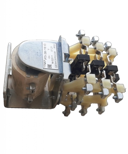 Реле промежуточное РПУ-3М-114У3Б, 220В DС, под винт, 16А, 2з+2р, IP00 | код ET014229 | Электротехник