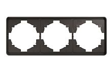 Рамка ROUND 3-постовая титан KRANZ | код KR-78-0753-2 | KRANZ