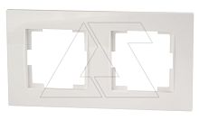 Rita - Рамка 2 поста, горизонтальный монтаж, белая | код 2220-800-1201 | Mutlusan