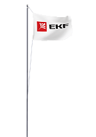 Мачта молниеприемная секционная активная алюминиевая c флагом ММСАС-Ф-12 L=12м PROxima | код mmsas-f-12 | EKF