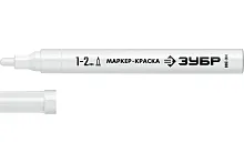 Маркер-краска Профессионал МК-200 круглый наконечник 1-2 мм белый | код 06326-8 | ЗУБР