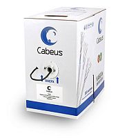 Cabeus UTP-4P-Cat.5e-SOLID-BK Кабель витая пара UTP (U/UTP), категория 5e, 4 пары (24 AWG), одножильный, PVC нг(А)-LS, черный (305 м), системная гарантия 25 лет. | код 7252c | Cabeus