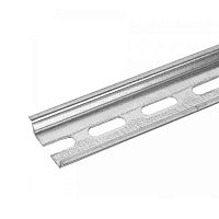 DIN-рейка L-1000 мм перфорированная оцинкованная (0,8 мм) (10 шт/уп) Промрукав | код PR08.25222 | ПРОМРУКАВ
