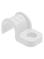 Крепеж-скоба для трубы 20 мм односторонняя для прямого монтажа (50 шт.) белая TDM | код SQ0405-6012 | TDM