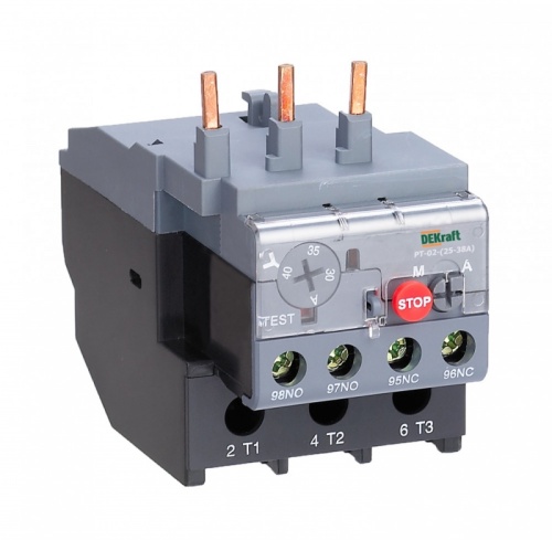 Реле тепловое для контакторов 25А-38А 30.0А-40.0А | код 23170DEK | DEKraft Реле тепловое для контакторов 25А-38А 30.0А-40.0А | код 23170DEK | DEKraft