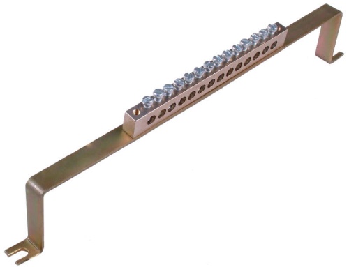 Шина "РЕ" на 24 присоединений 150А на скобе HEGEL Скоба _PE_ 150.24 Шина "РЕ" на 24 присоединений 150А на скобе HEGEL Скоба _PE_ 150.24