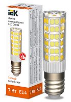 Лампа светодиодная CORN капсула 7Вт 230В 3000К керамика E14 | код LLE-CORN-7-230-30-E14 | IEK