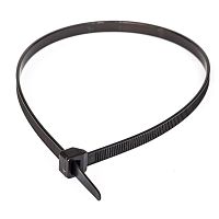 Хомут-стяжка кабельная нейлоновая 3,6х200 мм черная (100 шт/20000 шт уп/кор) Промрукав | код PR08.3068 | ПРОМРУКАВ