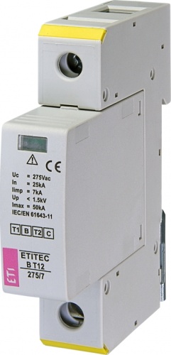 Ограничитель перенапряжения ETITEC B T12 275/7 (1+0) 1p | код 002440336 | ETI