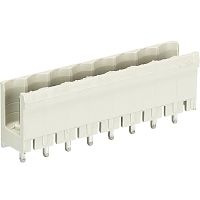 Вилочный разъем, вертикальный, без боковых стенок, на плату, шаг 5 мм, 3 полюса, фиксация на плате пайкой, 400V, 12А, без маркировки, цвет: серый, серия 8113 S GOF | код 99.203.9996.0 | Wieland