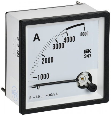 Амперметр Э47 4000/5А кл. точн. 1,5 96х96мм IEK | код IPA20-6-4000-E | IEK