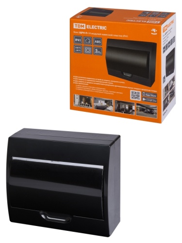 Бокс ЩРН-П-10 модулей навесной пластик IP41, Антрацит TDM | код SQ0901-0903 | TDM