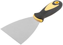 Шпатель нерж. сталь прорезиненная ручка 3дюйм (75мм) FIT 06695