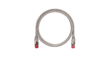 Коммутационный шнур NIKOMAX S/FTP 4 пары, Кат.6a (Класс Ea), 500МГц, 2хRJ45/8P8C, T568B, заливной, с защитой защелки, многожильный, BC (чистая медь), 26AWG (7х0,165мм), LSZH нг(А)-HFLTx, серый, 0,15м | код NMC-PC4SA55B-001-C-GY | NIKOMAX Се