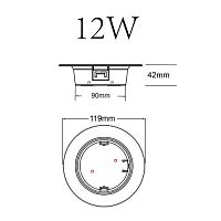 Светильник светодиодный встраиваемый LED 21-12-4K круглый 12Вт 4000К | код Б0062140 | ЭРА