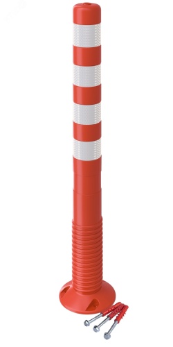 Столбик безопасности разделителит. гибкий 750мм ССД-750 ТПЭ ОРАНЖ с комплектом крепежа ГОСТ 32843-2014 Oscar | код 11402 | ТЕХНОЛОГИЯ