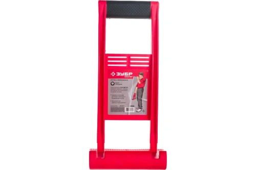 Ручка-переноска ''Мастер'' для гипсокартона и стекла, для 1 человека, пластиковый корпус, с прорезиненой рукояткой, для панелей до 35мм | код 37553 | ЗУБР