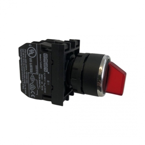 Переключатель 2-0-1 без фиксации красный (2НО) | код B101SL32K | EMAS Переключатель 2-0-1 без фиксации красный (2НО) | код B101SL32K | EMAS