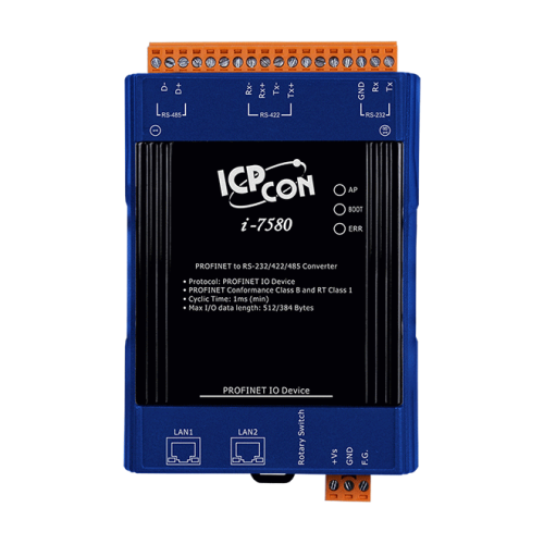 I-7580 CR PROFINET to RS-232/422/485 Converter (RoHS) | код 00-06101748 | ICP DAS I-7580 CR PROFINET to RS-232/422/485 Converter (RoHS) | код 00-06101748 | ICP DAS
