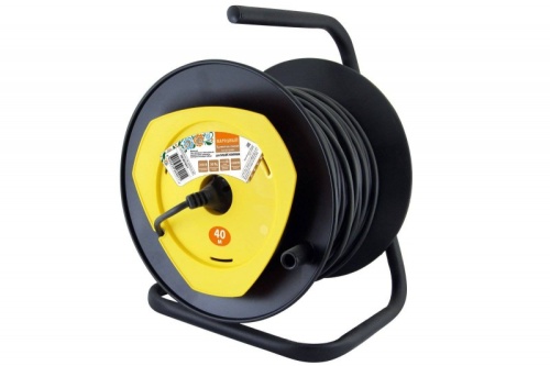Удлинитель на катушке силовой народный с 1 выносной роз. ПВС 1300 Вт б/з, 30м | код SQ1307-0402 | TDM НАРОДНЫЙ