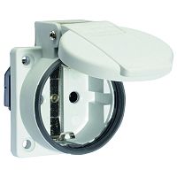 Розетка встраиваемая ( с уплотнителем ) Schuko 16A, 3p, 250V, IP54,QC Bals серая 71103 | код 71103 | Bals