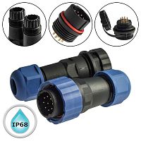 Разъём герметичный SZC21 9P-F-M, 9 контактов | код 106679 | SZC